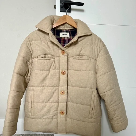 Pietsie Alamos Jacket in Oat Flannel Size Small - Picture 4 of 10